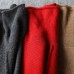 For Spring Turtleneck red knitwear fashion patchwork knitted pullover